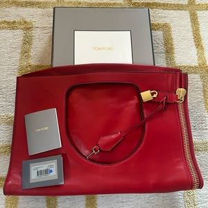 Tom ford leather Red shoulder bag (never worn) brand new